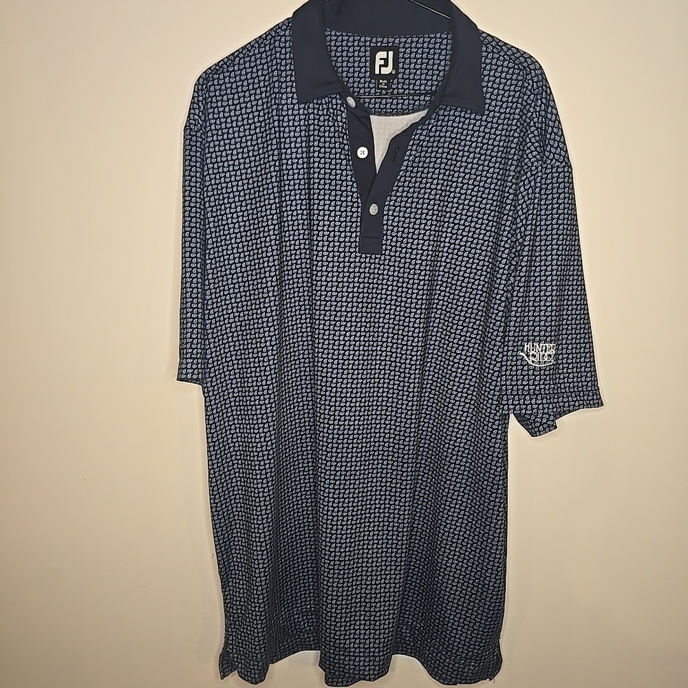 FootJoy Golf Polo Hunters Ridge Golf Club Men's XL Blue